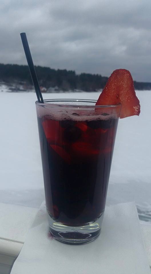 Enjoy a strawberry flavored drink at 308 Lakeside