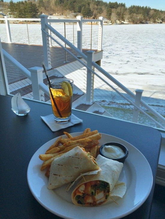 Have a wrap for lunch at 308 Lakeside that comes with a side of french fries and pickles